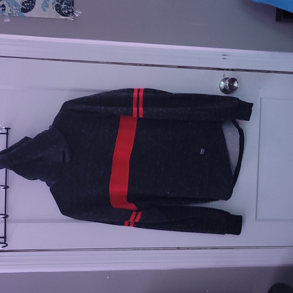 rebel star black and red hoodie